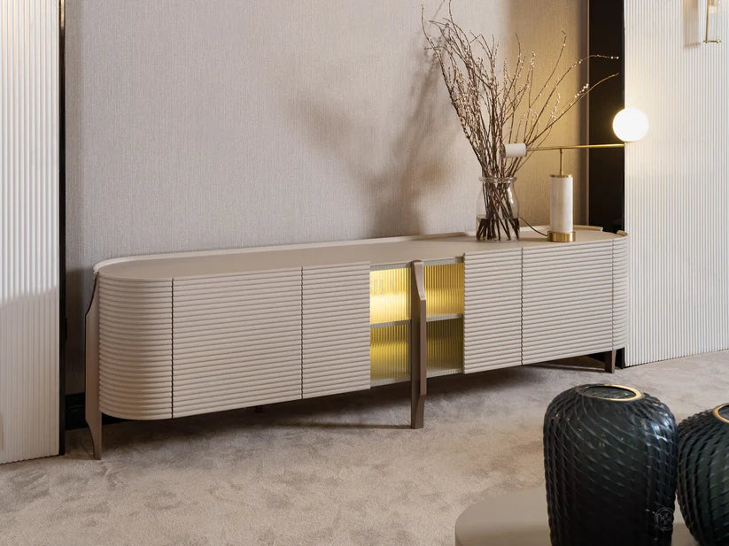 Leora TV Stand with Storage Drawers – Luxe Life Furniture