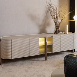 Leora TV Stand with Storage Drawers – Luxe Life Furniture