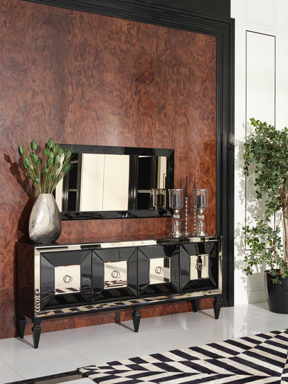 Sideboard with Mirror, part of the Havana Sofa Set, offering functional storage and stylish design. Luxe Life Furniture.