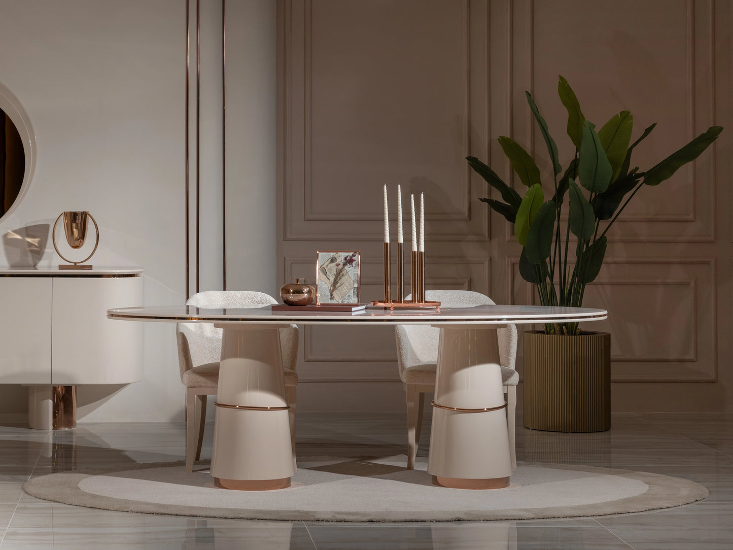 Aura Dining Set:Luxe Life Furniture