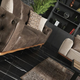Side view of luxury convertible ANKA sofa bed