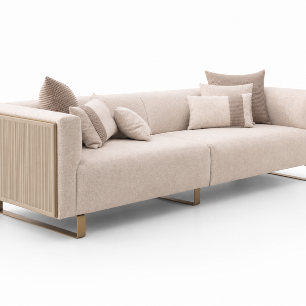 Massimo 3 Seater Sofa Wooden Back