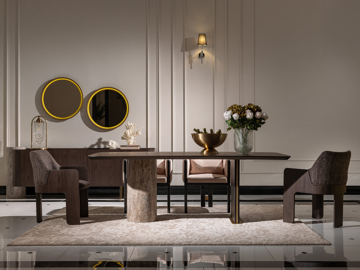 Marmo Dining Table – Glass Top