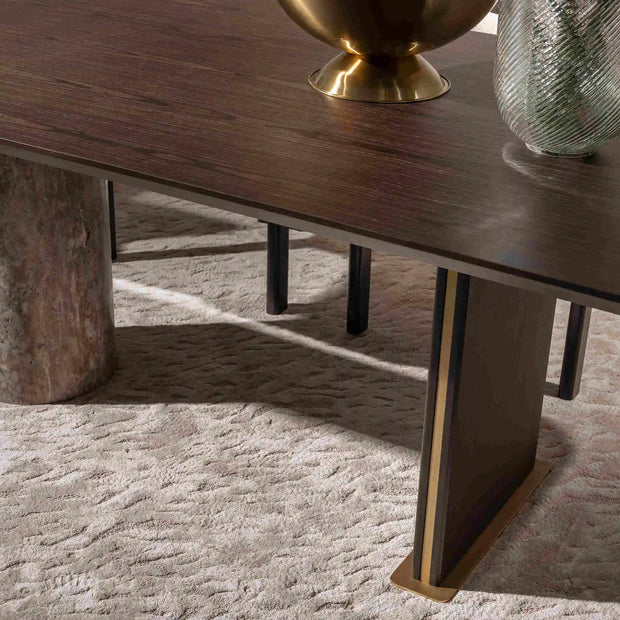 Marmo Dining Table: Modern Wood Table for Warm & Inviting Dining (220x103cm)  pen_spark