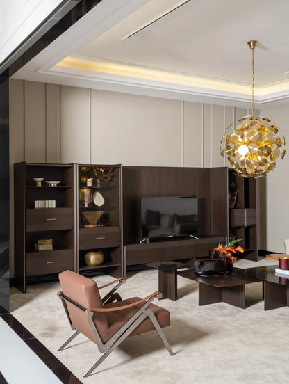 Moka armchair in coordinated luxury modular sofa set