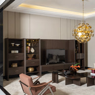 Moka armchair in coordinated luxury modular sofa set