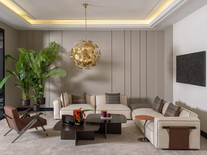 Customisable sectional sofa Moka set with lounge module