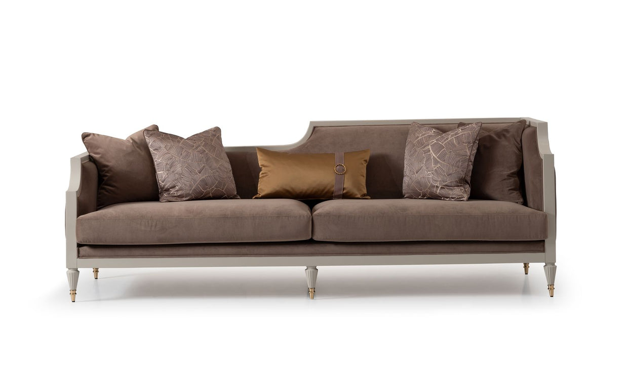 Monaco Wooden Frame 3 Seater Sofa
