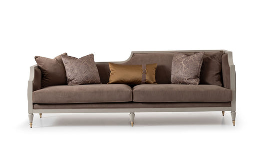 Monaco Wooden Frame 3 Seater Sofa