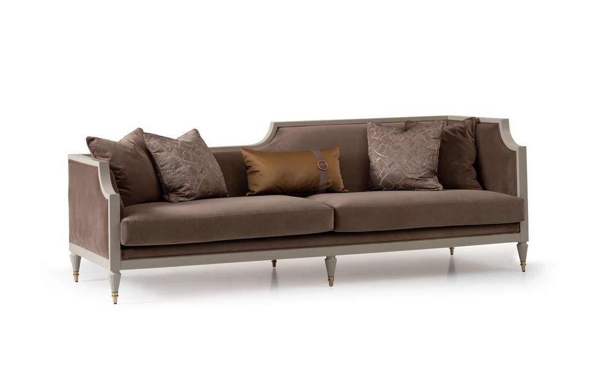 Monaco Wooden Frame 3 Seater Sofa