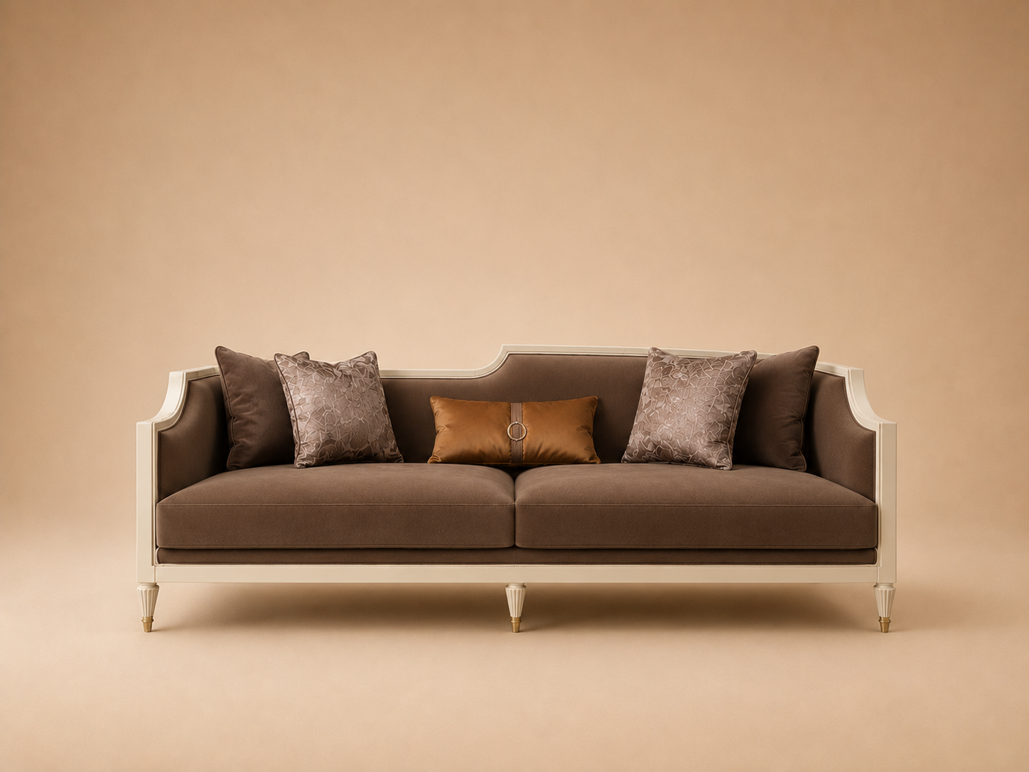 Monaco Wooden Frame 3 Seater Sofa