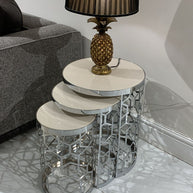 Flamingo Nesting Tables – Ex Display (Silver)