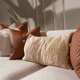 Nevada Sofa Set sofa cushion close-up detail. Luxe Life Furniture.
