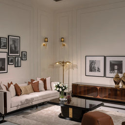 Nevada Sofa Set 4 seater wooden frame sofa, TV unit, and coffee table. Luxe Life Furniture.