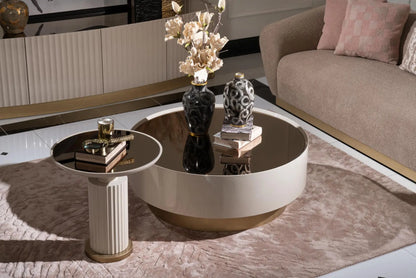 Odessa coffee table and side table. Luxe Life Furniture.