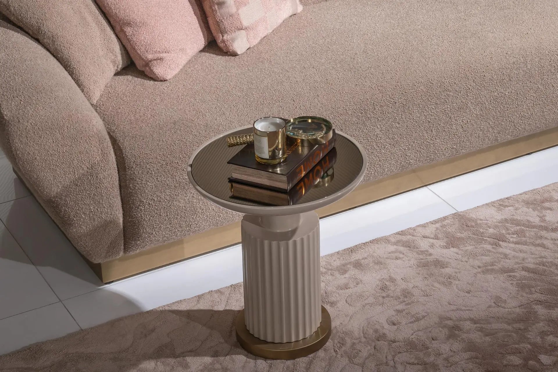 Odessa side table. Luxe Life Furniture.