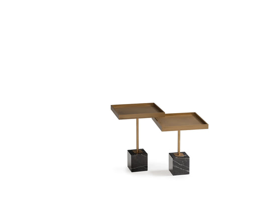 Pietra Dining Set nesting table with versatile stacking design