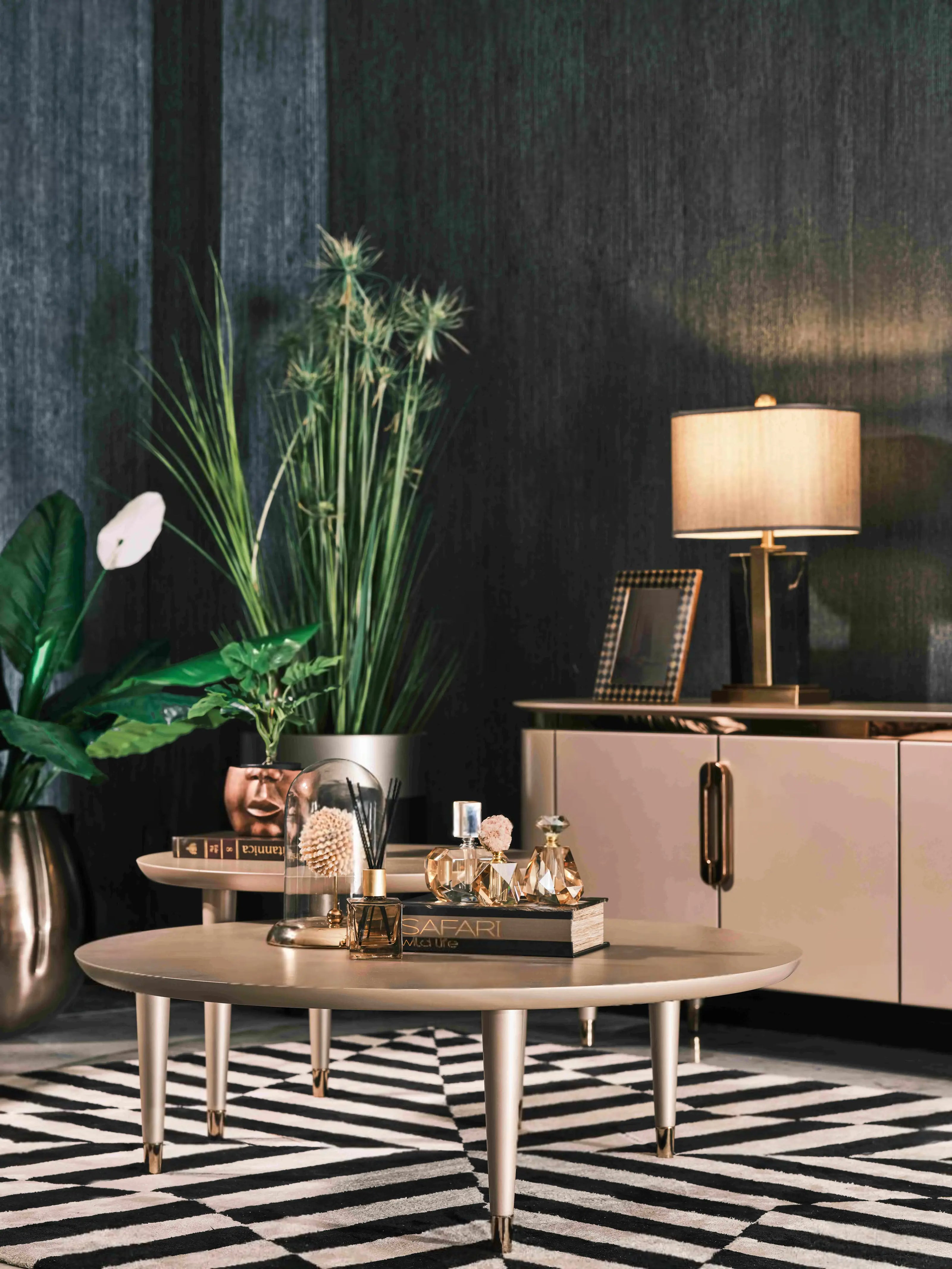 Porto coffee table set, large and small. Part of the Porto Dining Set. Luxe Life Furniture.
