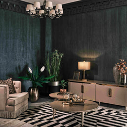 Porto TV unit, coffee tables, and armchair. Part of the Porto Dining Set. Luxe Life Furniture.
