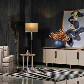Porto TV unit, side table, and armchair. Part of the Porto Dining Set. Luxe Life Furniture.