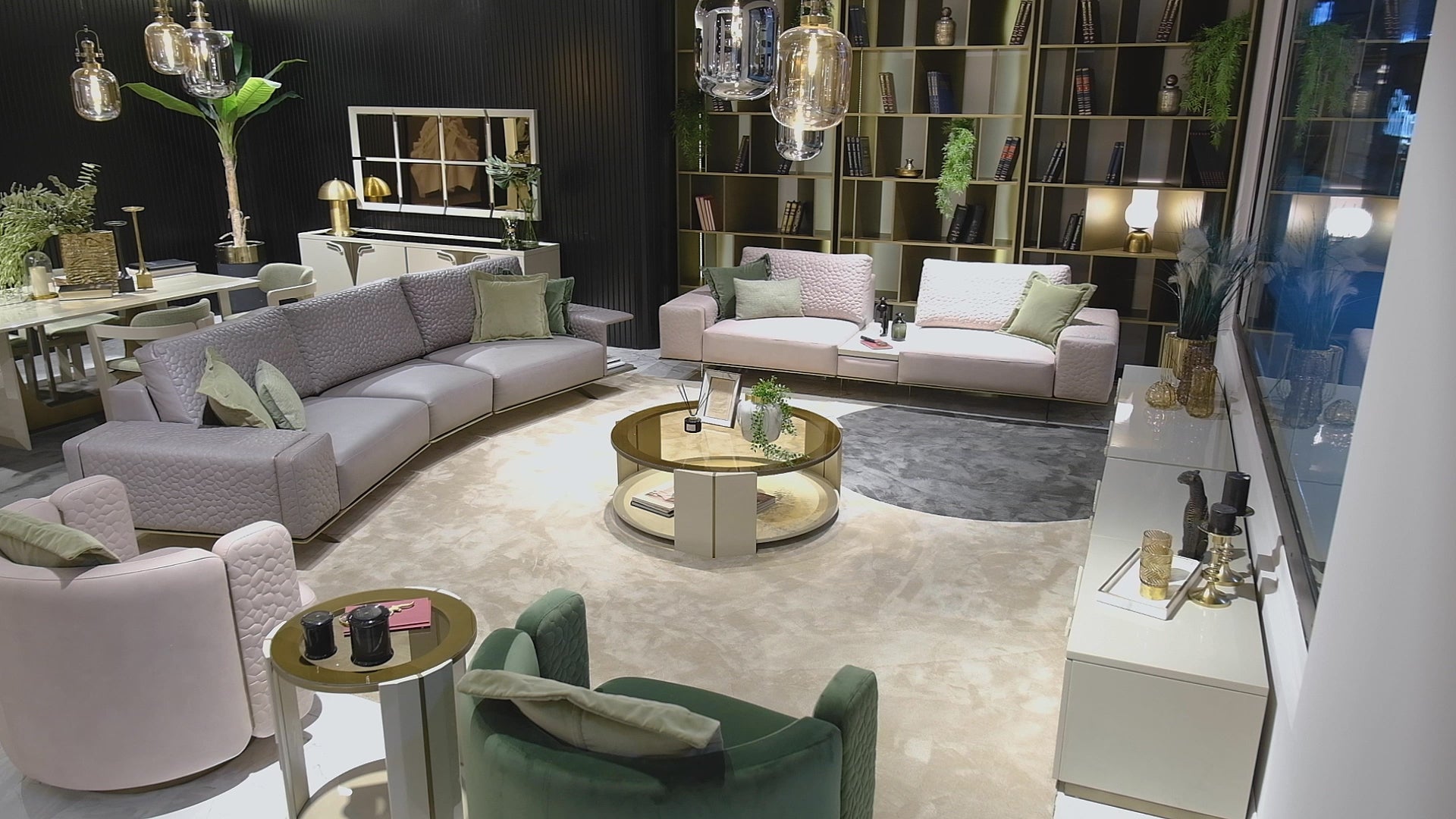 Load video: Unwind in Luxury: The Lugano Sofa Set – Luxe Life Furniture
