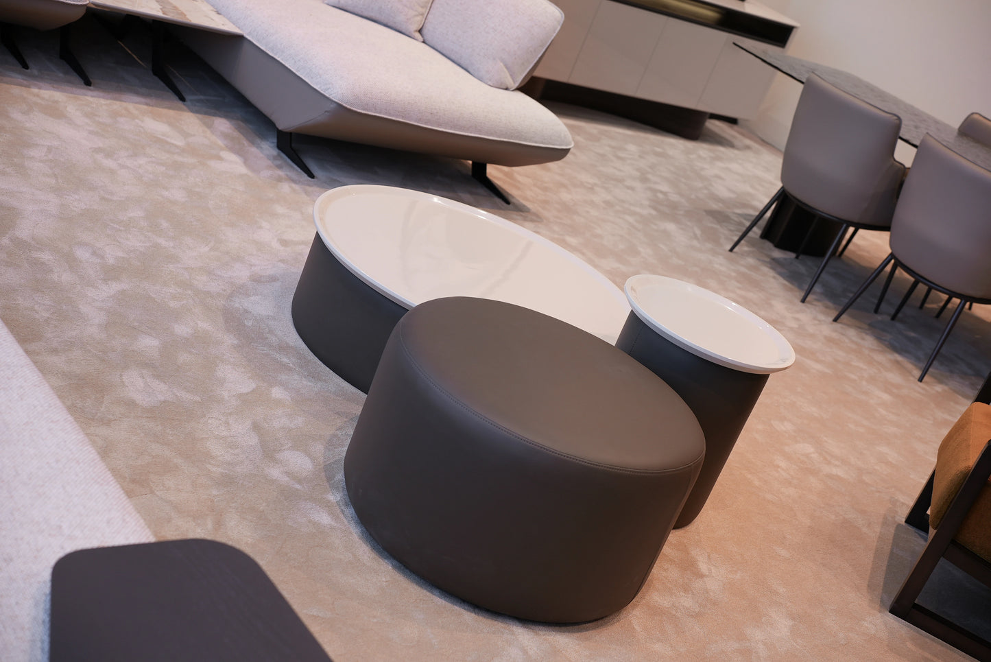 Stylish Simba Middle Table with part view of the sofa 