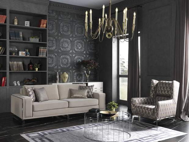 Uluda 2 seater sofa in modern grey for UK homes