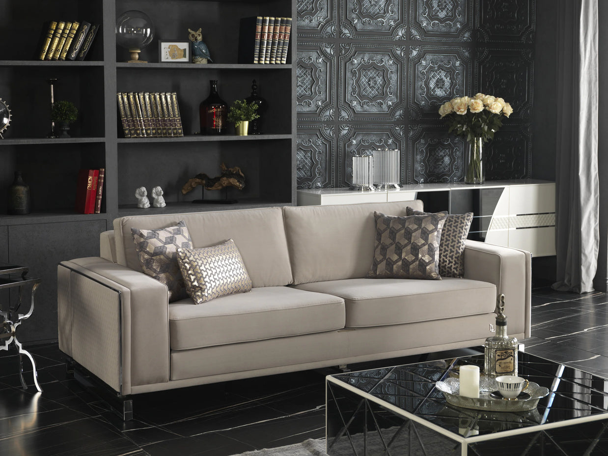 Close-up of 3-seater Uluda Sofa with high-density foam