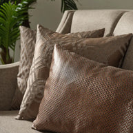 Zoomed-in view of three cushions on the Varna Sofa Set.
